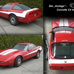 Corvette C4 Modell - Dekor Seiten, Heck - 01