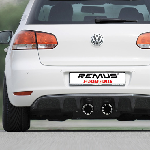 REMUS – mittige Doppelrohre und Carbon-Diffusor im Type-R-Look für „normalen“ Golf VI (Aktions-Preis)