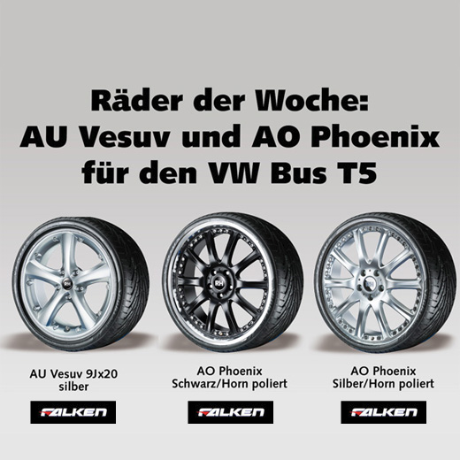 RH Alurad – Räder der Woche: AU Vesuv und AO Phoenix für den VW T5