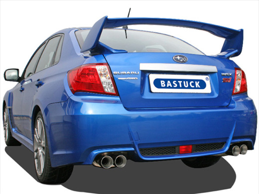 Neue BASTUCK Sportauspuffanlage für den Subaru WRX STI Stufenheck Modell 2011