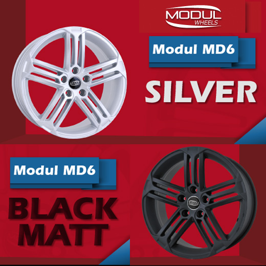 Modul Wheels – MD6: Tripel-Speiche in 16Zoll [silber oder schwarz-matt]