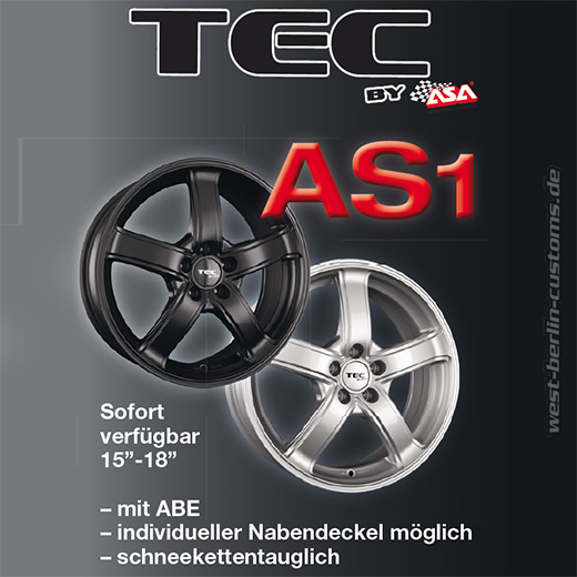 TEC by ASA - AS1 - Kristall-Silber - Matt-Schwarz - West-Berlin-Customs
