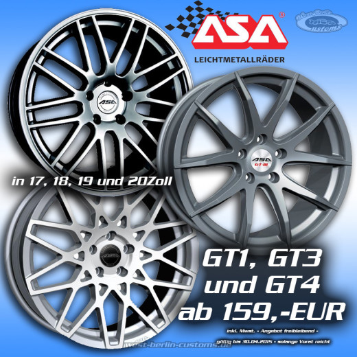 ASA GT1 GT3 GT4 Angebot 2015 - WestBerlinCustoms