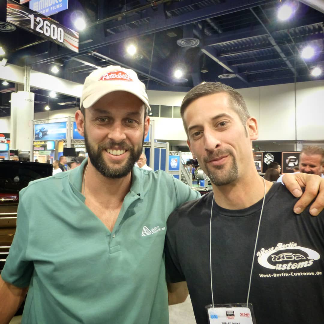 Here is another pic for, taken at SEMA in Las Vegas in 2014 or 2015, I guess. Justin Pate runs. He is a long time car wrapper from the Netherlands, innvovator and well known in the industry. It’s always nice to meet this guy and check out his work. ??