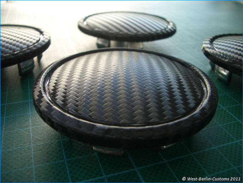 Nabendeckel im Carbon-Look – 3D-Strukturfolie